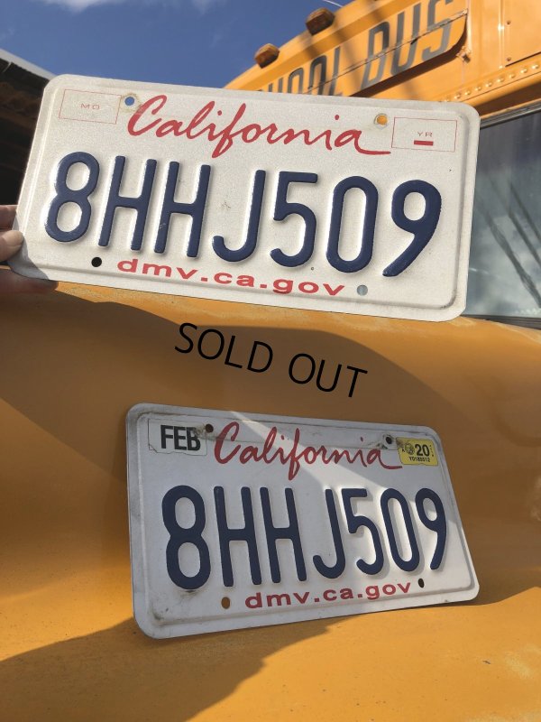 画像1: Original USA California License Plate 8HHJ509 SET (R306)