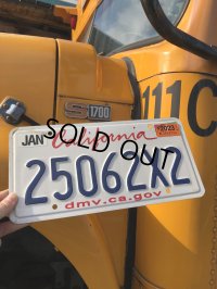 Original USA California License Plate 25062X2 (R322)