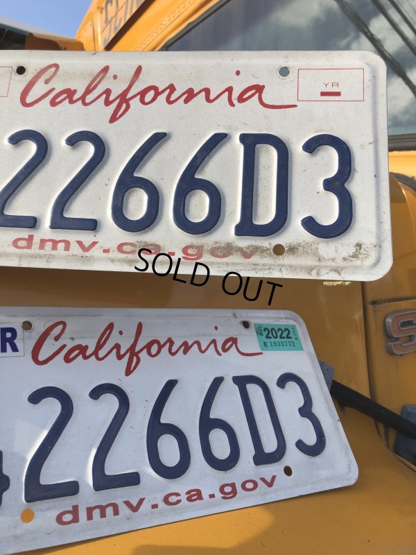 画像2: Original USA California License Plate 42266D3 SET (R312)