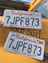 Original USA California License Plate 7JPF873 SET (R310)