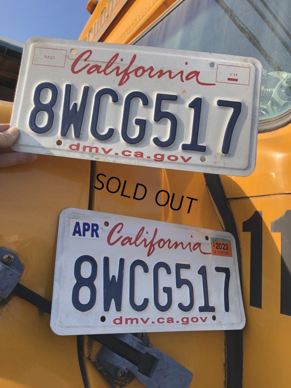 画像1: Original USA California License Plate 8WCG517 SET (R315)
