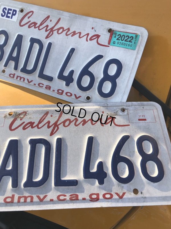 画像2: Original USA California License Plate 8ADL468 SET (R316)