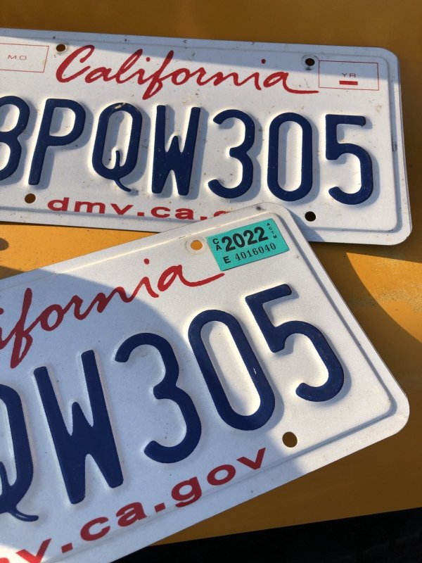 画像2: Original USA California License Plate 8PQW305 SET (R317)