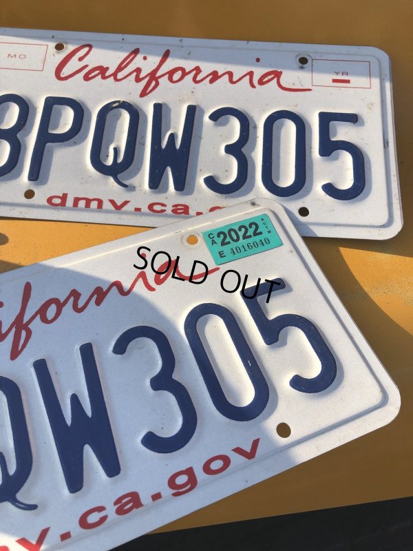 画像2: Original USA California License Plate 8PQW305 SET (R317)