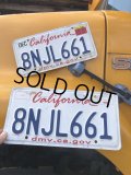 Original USA California License Plate 8NJL661 SET (R311)
