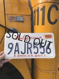 Original USA California License Plate 9AJR556 (R320)