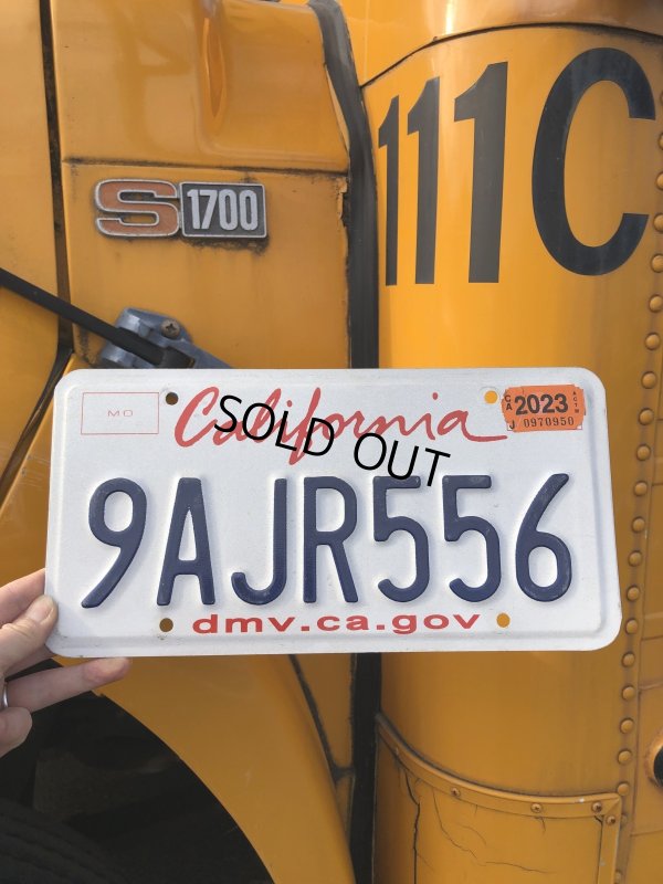 画像1: Original USA California License Plate 9AJR556 (R320)