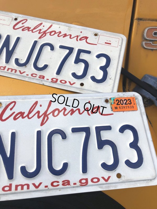 画像2: Original USA California License Plate 8NJC753 SET (R313)