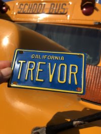 70s Vintage California Kids Bicycle Name License Plate / TREVOR (R337) 