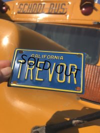 70s Vintage California Kids Bicycle Name License Plate / TREVOR (R337) 