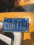 70s Vintage California Kids Bicycle Name License Plate / CURTIS (R335) 