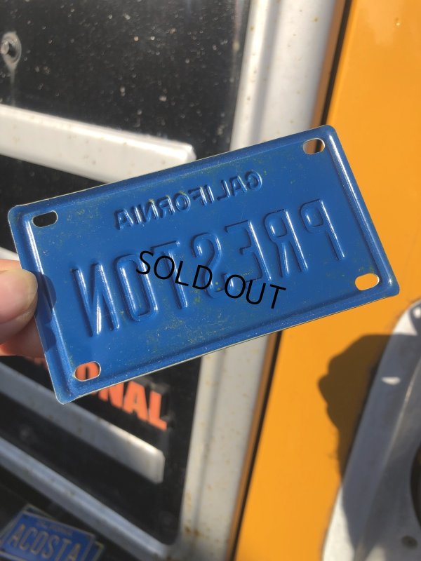 画像2: 70s Vintage California Kids Bicycle Name License Plate / PRESTON (R337) 