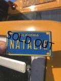 70s Vintage California Kids Bicycle Name License Plate / NATALIE (R334) 