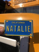 70s Vintage California Kids Bicycle Name License Plate / NATALIE (R334) 
