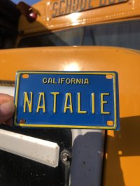 70s Vintage California Kids Bicycle Name License Plate / NATALIE (R334) 
