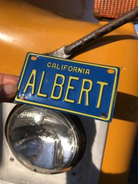 70s Vintage California Kids Bicycle Name License Plate / ALBERT (R330) 