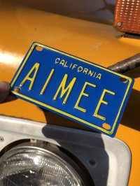 70s Vintage California Kids Bicycle Name License Plate / AIMEE (R339) 