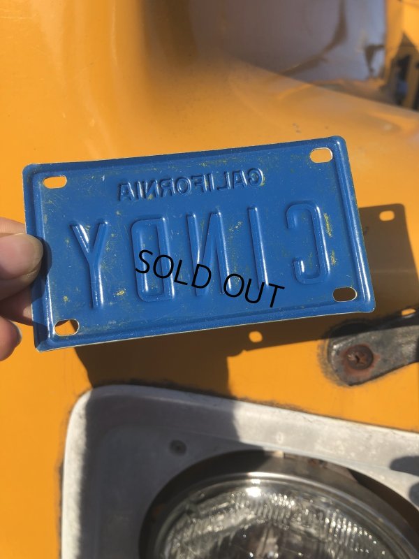 画像2: 70s Vintage California Kids Bicycle Name License Plate / CINDY (R331) 