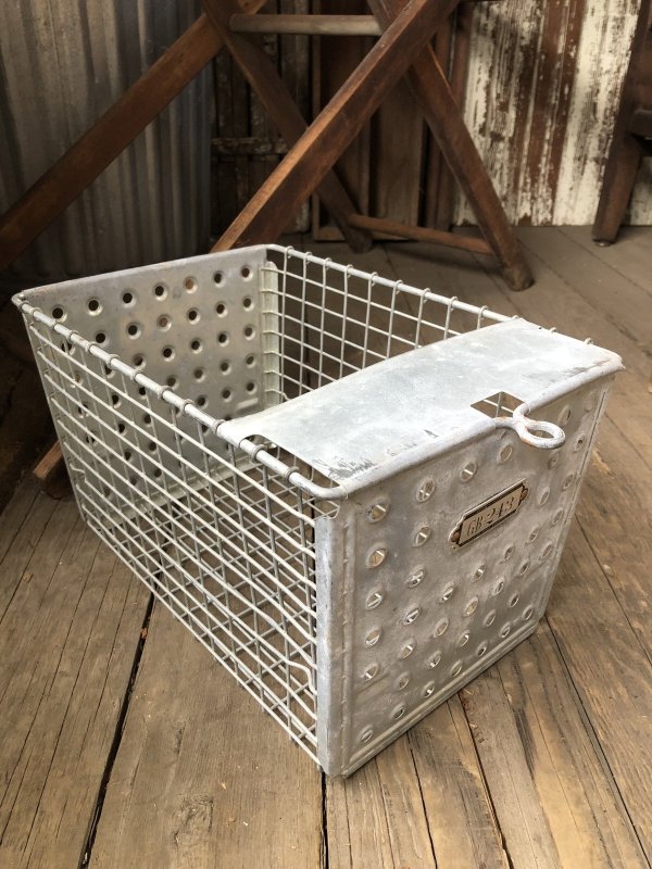 画像7: Vintage USA Industrial Metal Wire # Locker Basket GB-243 (R328)