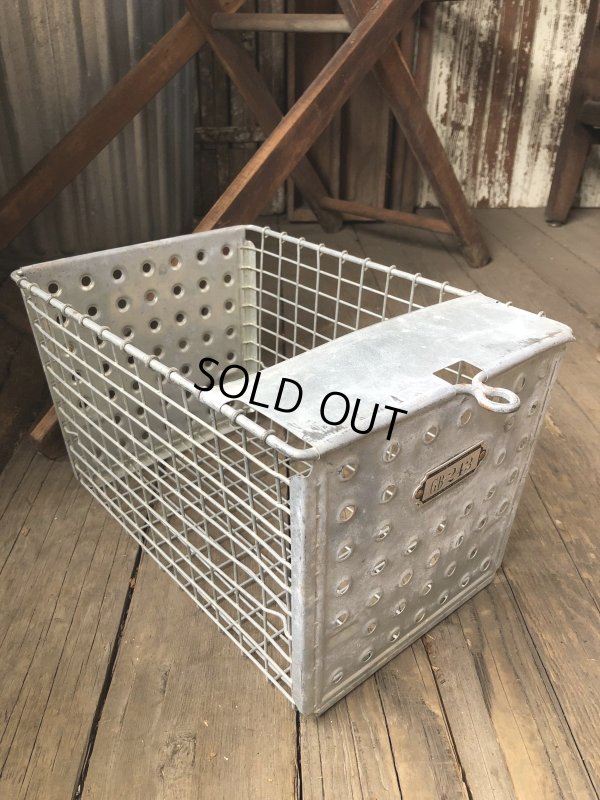 画像7: Vintage USA Industrial Metal Wire # Locker Basket GB-243 (R328)
