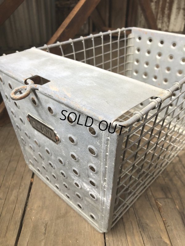 画像8: Vintage USA Industrial Metal Wire # Locker Basket GB-490 (R329)