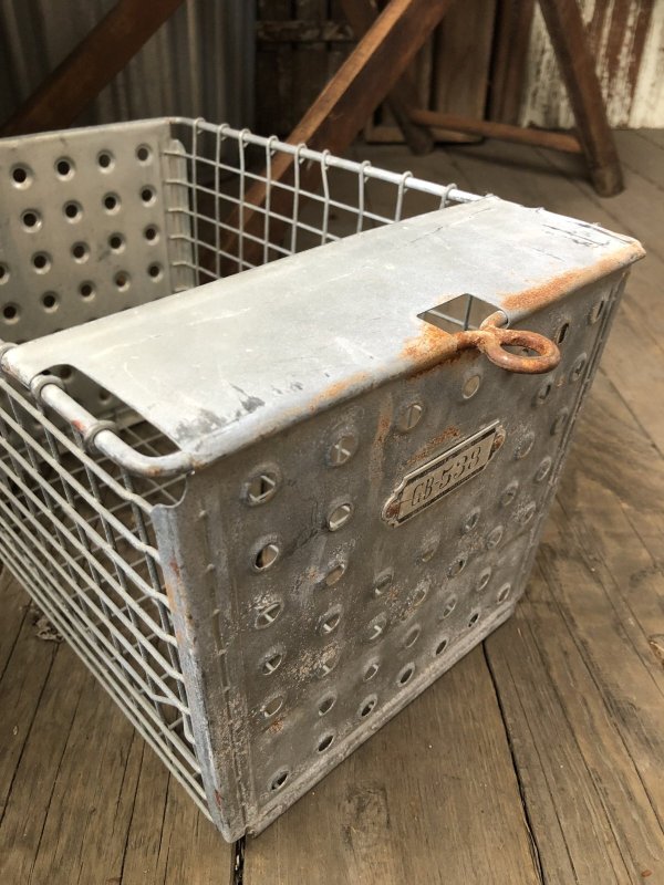 画像7: Vintage USA Industrial Metal Wire # Locker Basket GB-538 (R332)
