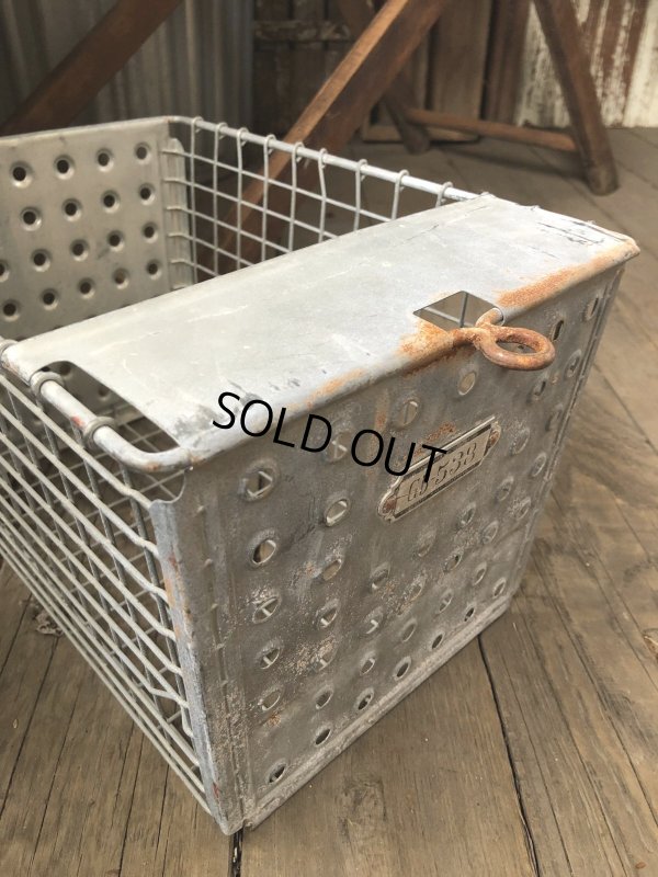 画像7: Vintage USA Industrial Metal Wire # Locker Basket GB-538 (R332)