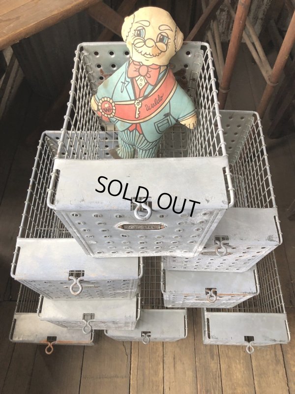画像10: Vintage USA Industrial Metal Wire # Locker Basket GB-490 (R329)