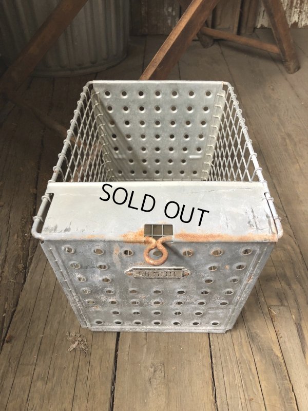 画像2: Vintage USA Industrial Metal Wire # Locker Basket GB-538 (R332)