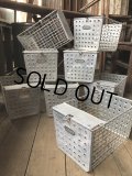 Vintage USA Industrial Metal Wire # Locker Basket GB-490 (R329)