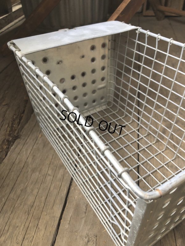 画像5: Vintage USA Industrial Metal Wire # Locker Basket GB-490 (R329)