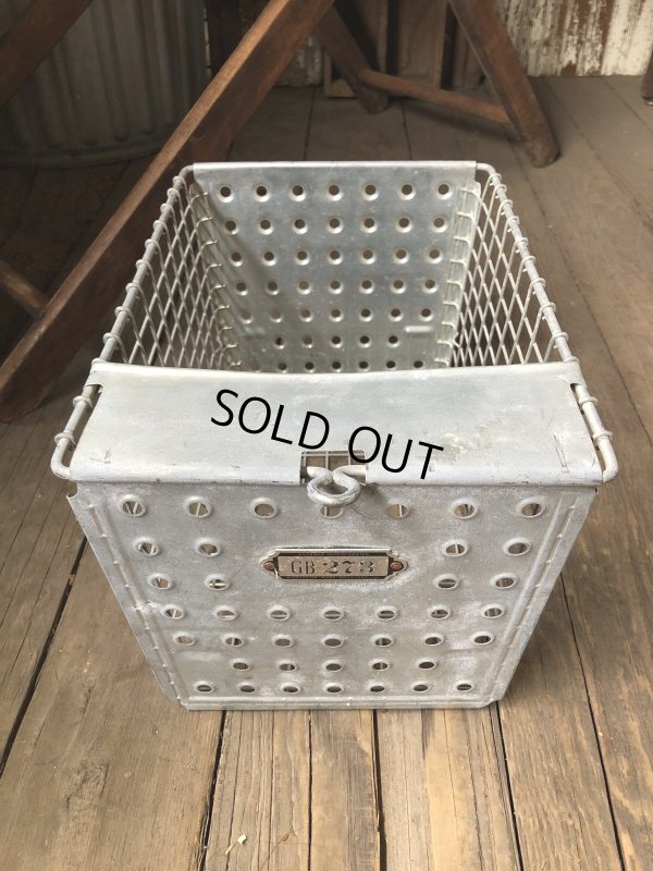 画像2: Vintage USA Industrial Metal Wire # Locker Basket GB-273 (R335)