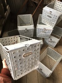 Vintage USA Industrial Metal Wire # Locker Basket GB-274 (R334)