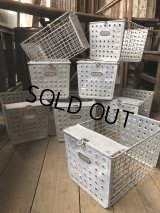 Vintage USA Industrial Metal Wire # Locker Basket GB-525 (R330)