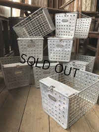 Vintage USA Industrial Metal Wire # Locker Basket GB-525 (R330)
