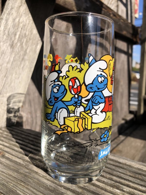 画像3: 80s Vintage Hardee's Smurf Glass SMURFETTE (R343)