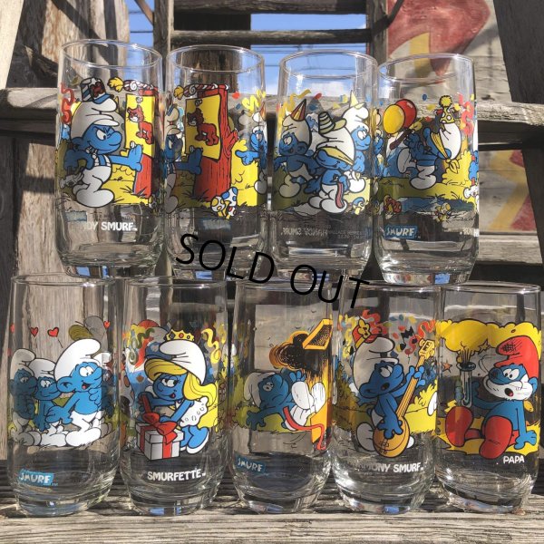 画像5: 80s Vintage Hardee's Smurf Glass JOKEY (R342)