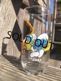 80s Vintage Hardee's Smurf Glass JOKEY (R342)