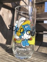 80s Vintage Hardee's Smurf Glass SMURFETTE (R340)