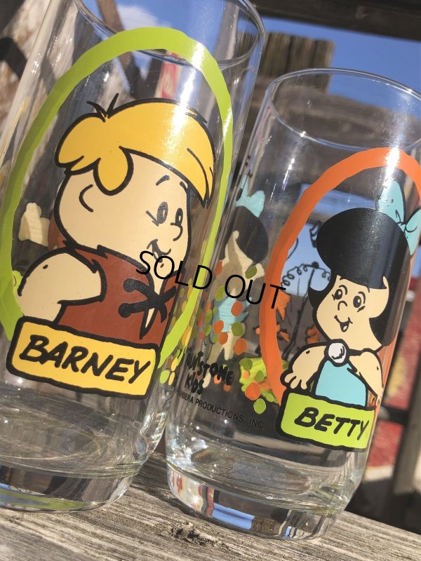 画像7: 80s Vintage Pizza Hut THE FLINT STONE KIDS Glass (R356)