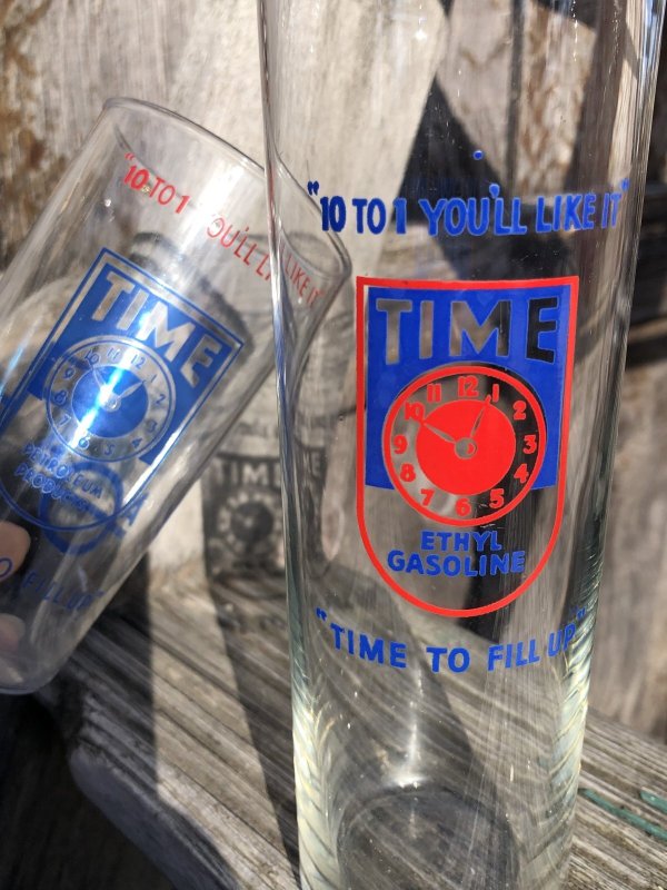 画像7: Vintage Glass Ethyl Gasoline " TIME " (R377)