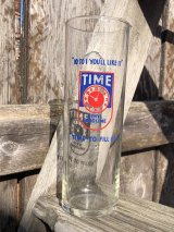 Vintage Glass Ethyl Gasoline " TIME " (R377)