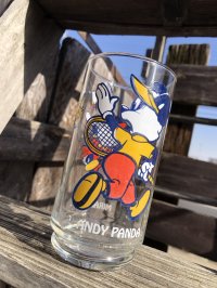 70s Vintage Glass Walter Lantz ANDY PANDA & MIRANDA  (R381)