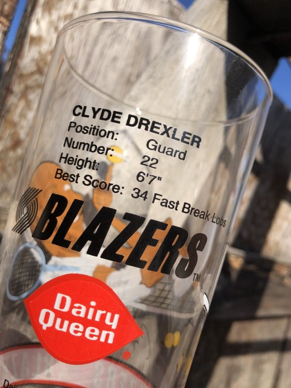 画像7: Vintage Dairy Queen Glass NBA Portland Trail Blazers '92-'93 CLYDE DREXLER (R374)