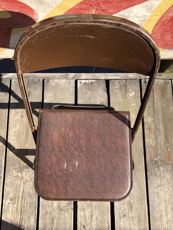 画像2: Vintage USA Metal Folding Chair Packer7 (B384)
