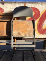 Vintage USA  Metal x Wood Folding Chair Clarin (B382)