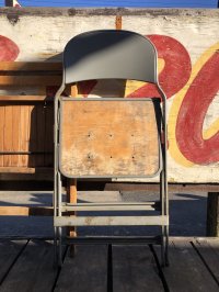 Vintage USA  Metal x Wood Folding Chair Clarin (B382)