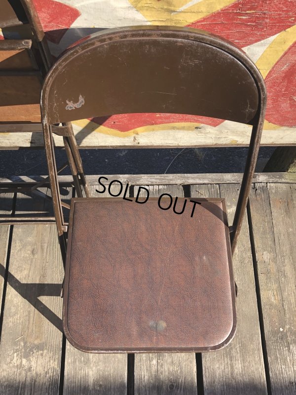 画像2: Vintage USA Metal Folding Chair Packer7 (B385)