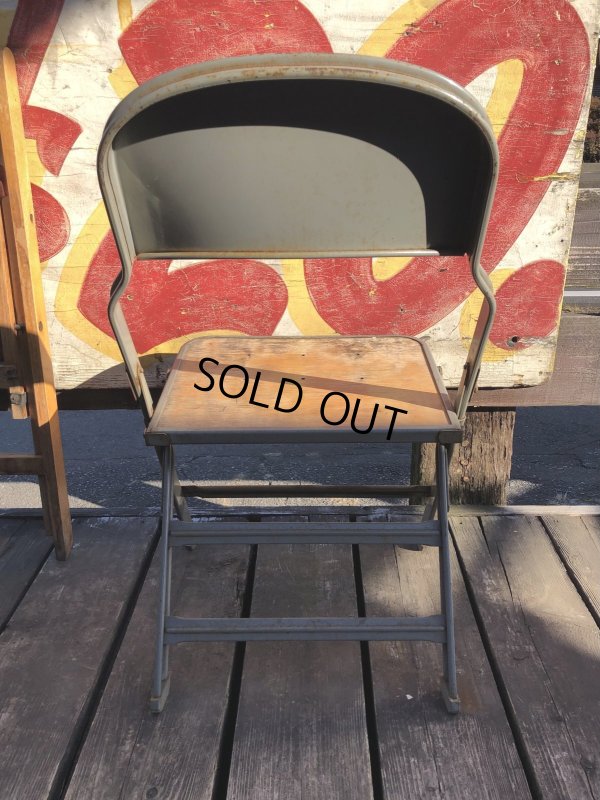 画像10: Vintage USA  Metal x Wood Folding Chair Clarin (B382)