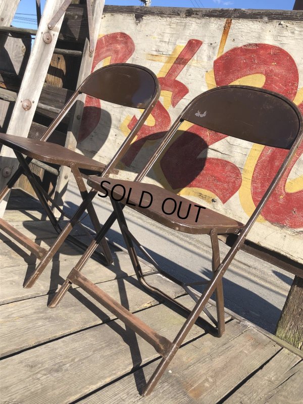 画像14: Vintage USA Metal Folding Chair Packer7 (B385)